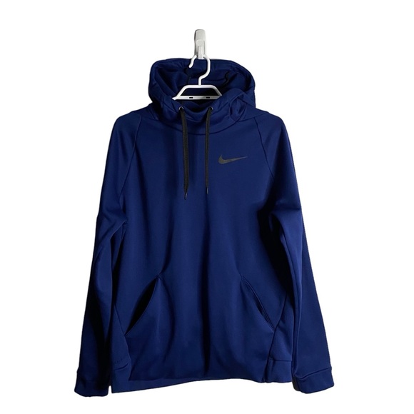 Nike Men's Blue Therma Pullover Sweatshirt Hoodie - Picture 1 of 9